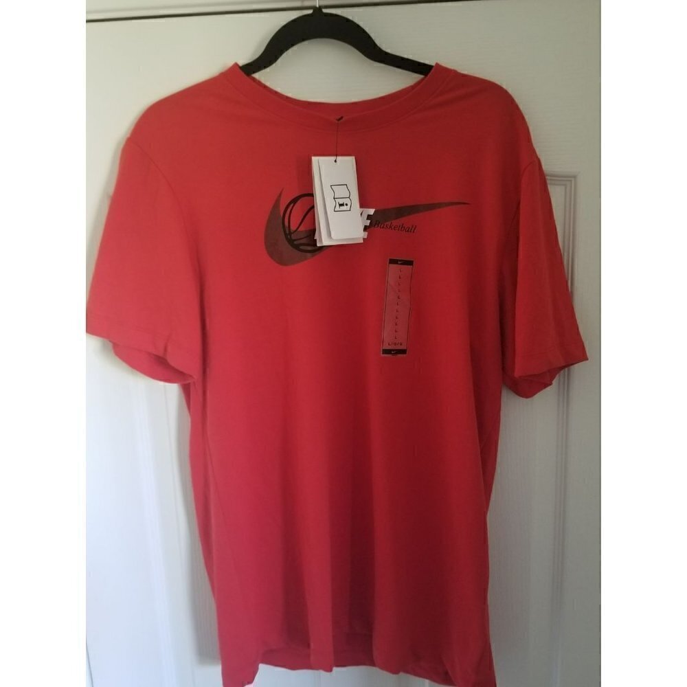 𝅺NIKE Dri-FIT Men's Basketball T-Shirt Sz: Large  Color:‎ Red